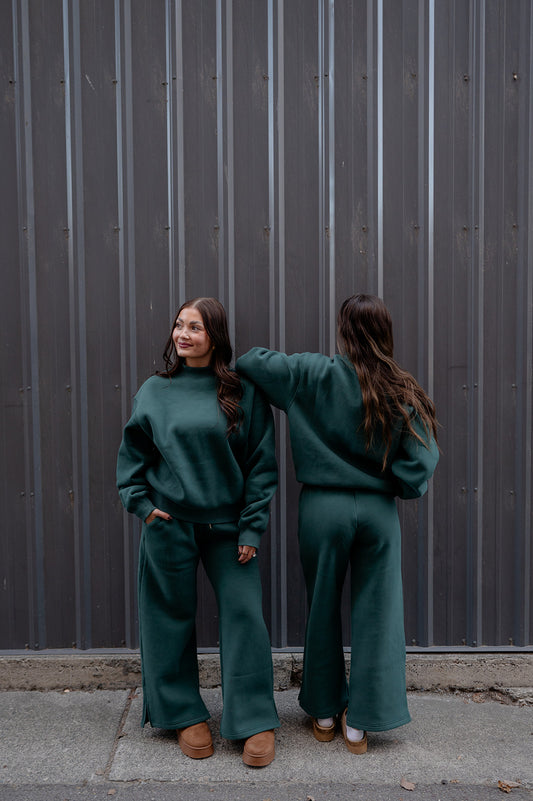 Emerald Mock Neck Sweat Sets